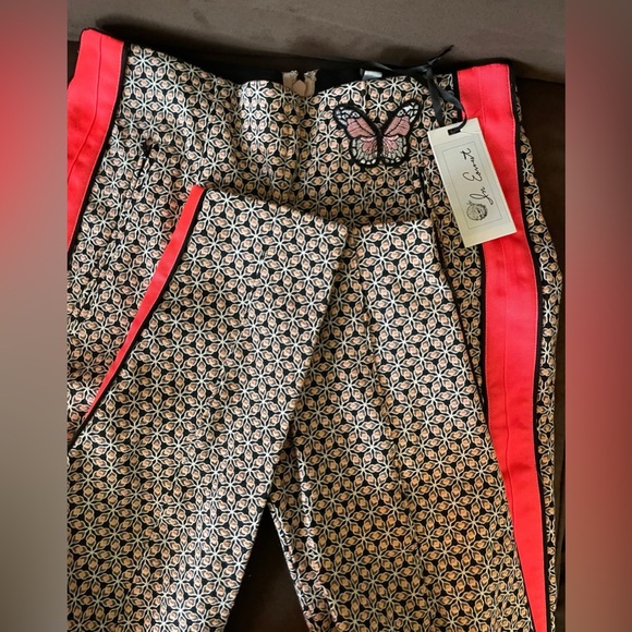 Byron Lars In Ernst - Geometric Pattern Pants with Pink Accents - Picture 6 of 16